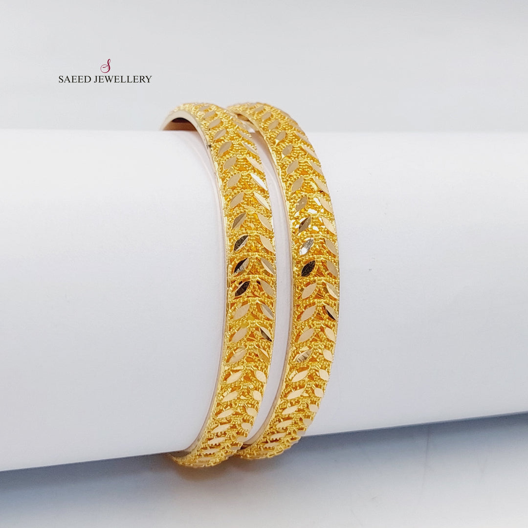 Spike Bangle  Made Of 21K Yellow Gold by Saeed Jewelry-30019