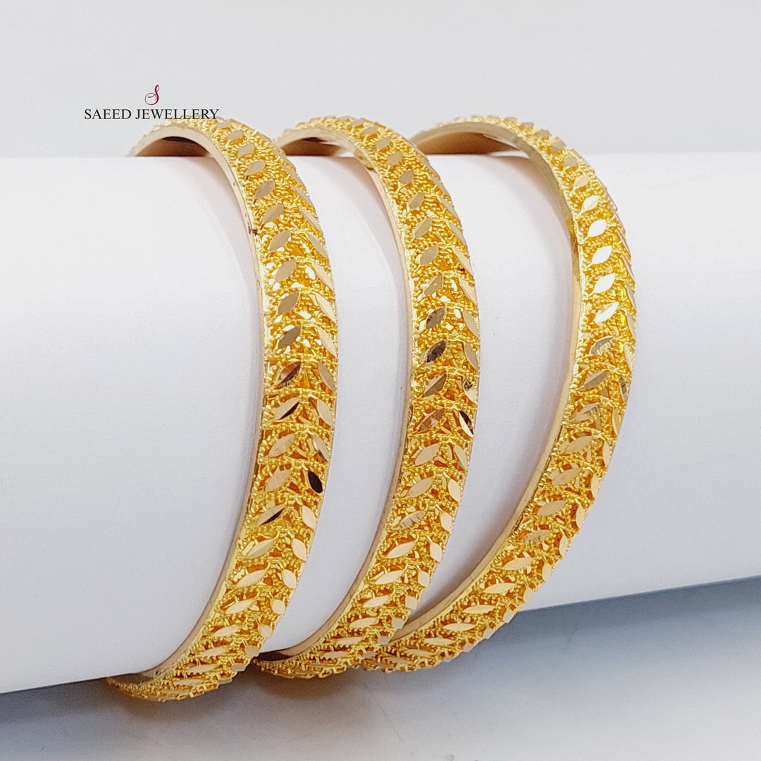 Spike Bangle  Made Of 21K Yellow Gold by Saeed Jewelry-30019