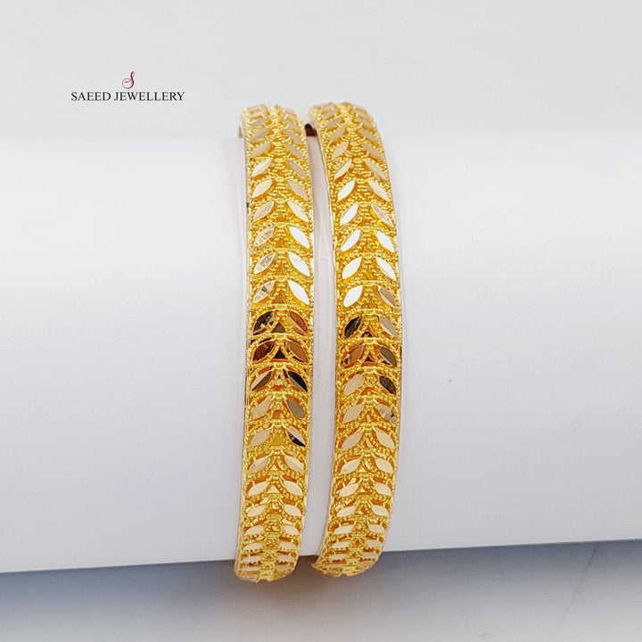 Spike Bangle  Made Of 21K Yellow Gold by Saeed Jewelry-30019