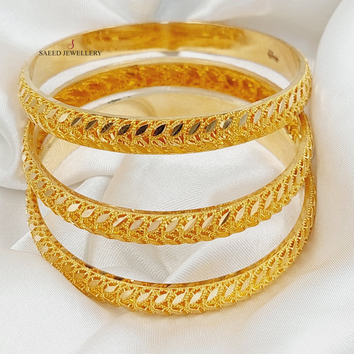 Spike Bangle  Made Of 21K Yellow Gold by Saeed Jewelry-30019