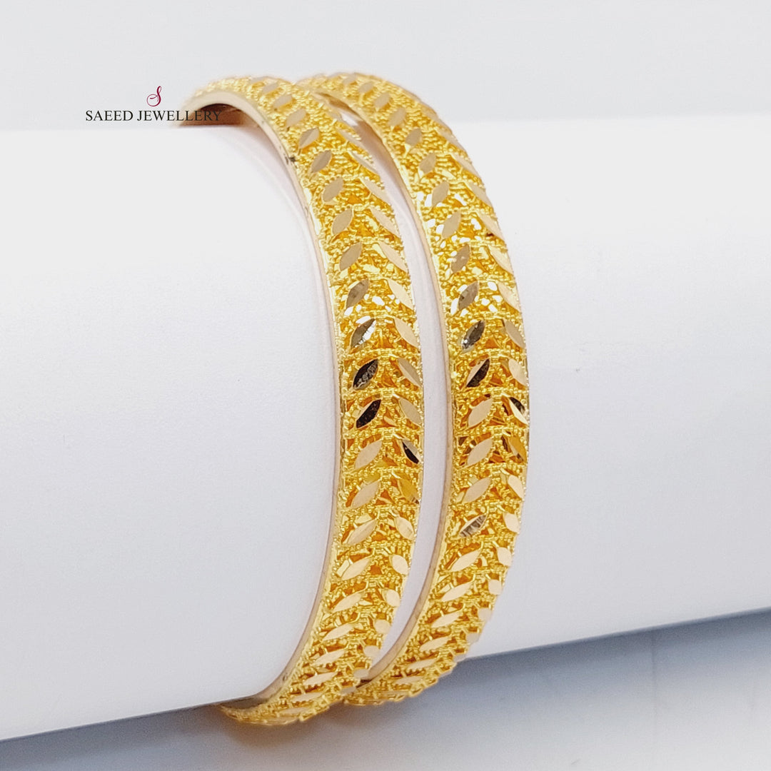 Spike Bangle  Made Of 21K Yellow Gold by Saeed Jewelry-30019