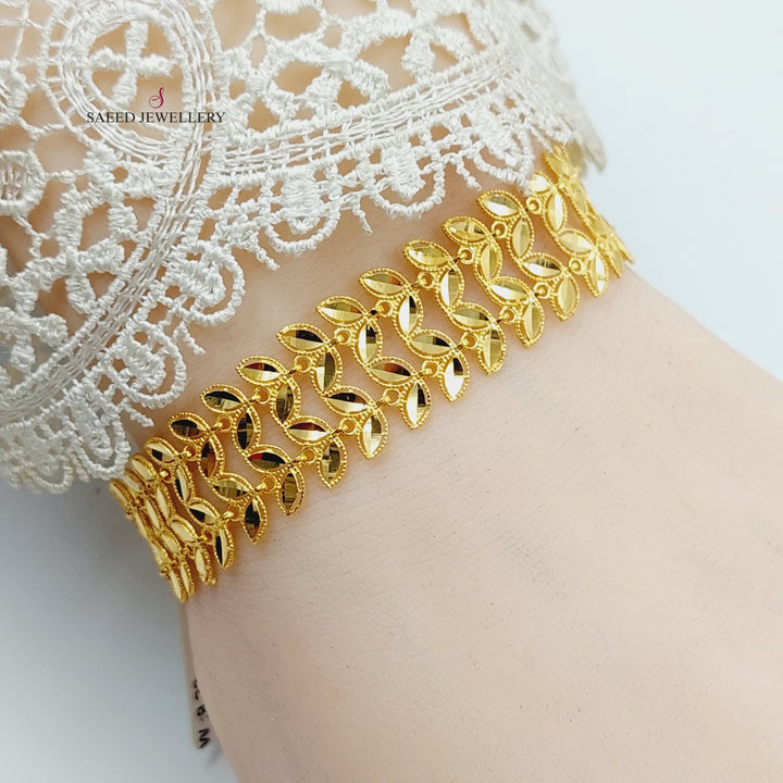 21K Gold Spike Bracelet by Saeed Jewelry - Image 5