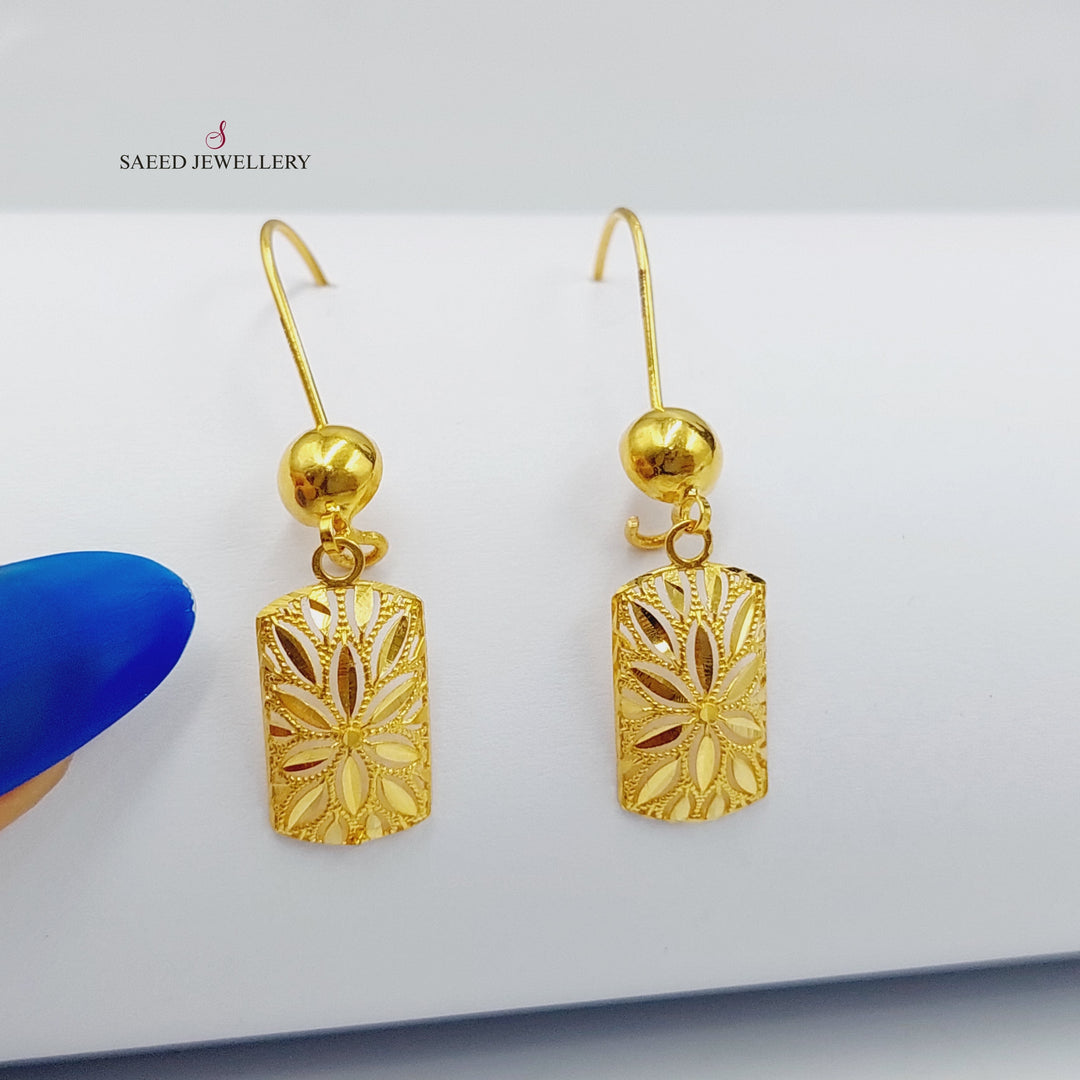 21K Gold Spike Earrings by Saeed Jewelry - Image 2