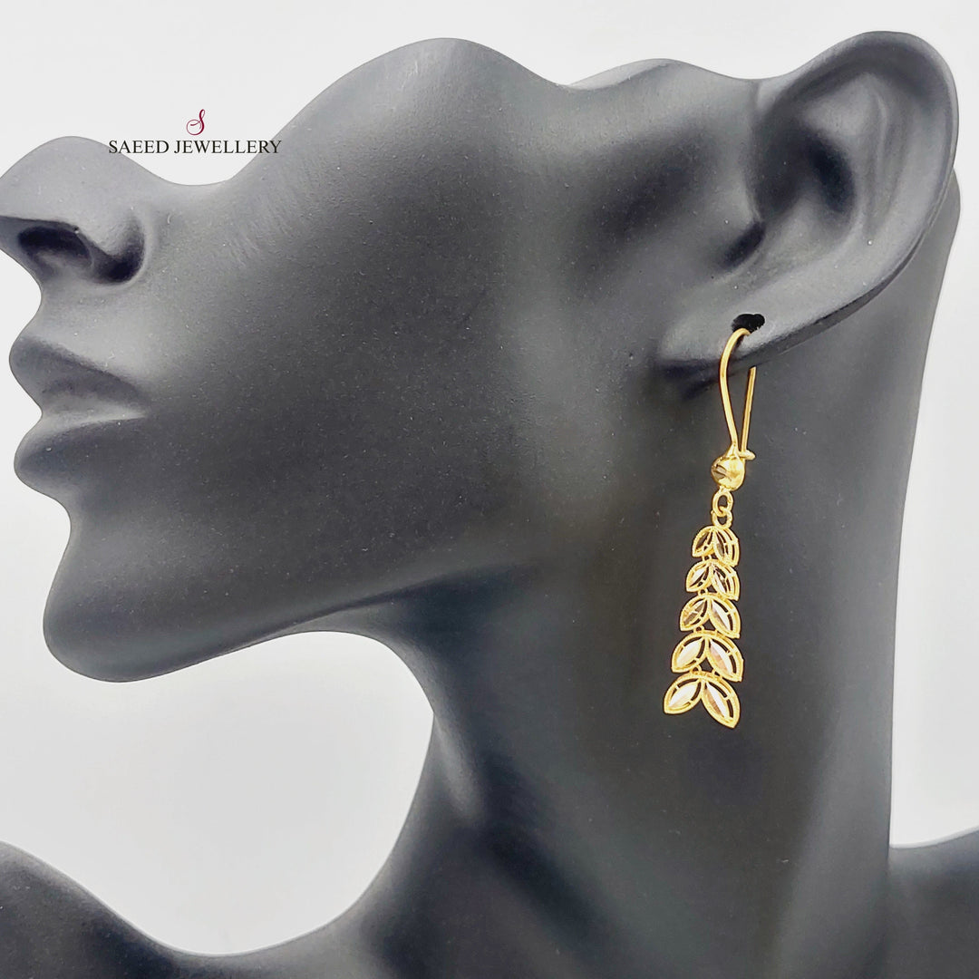 21K Gold Spike Earrings by Saeed Jewelry - Image 2