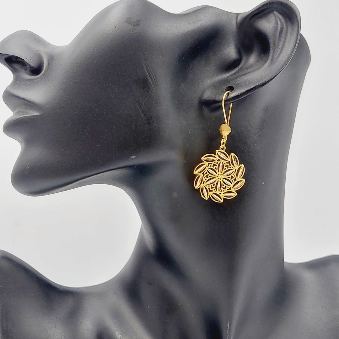 21K Gold Spike Earrings by Saeed Jewelry - Image 3