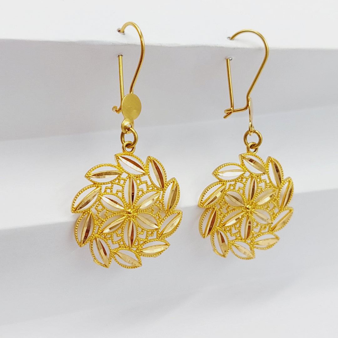 21K Gold Spike Earrings by Saeed Jewelry - Image 4