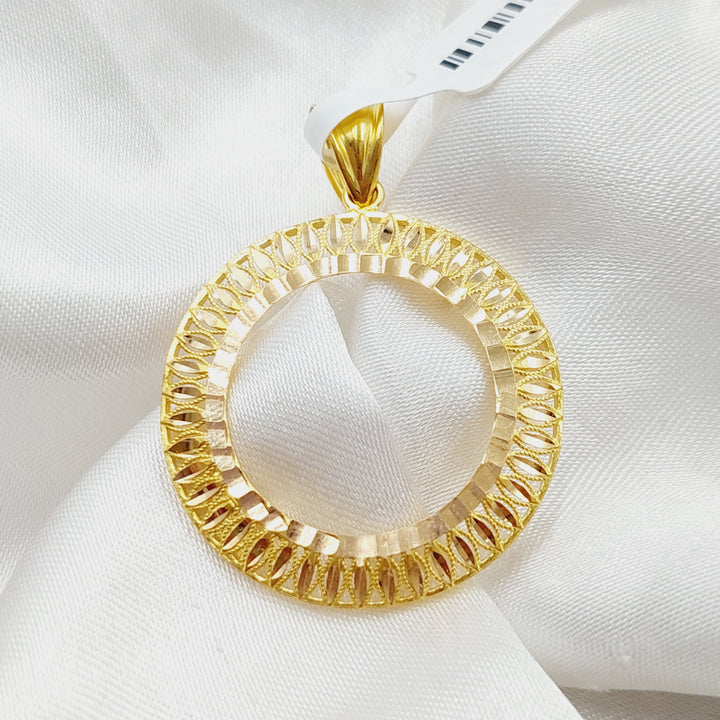 21K Gold Spike Frame Pendant by Saeed Jewelry - Image 1