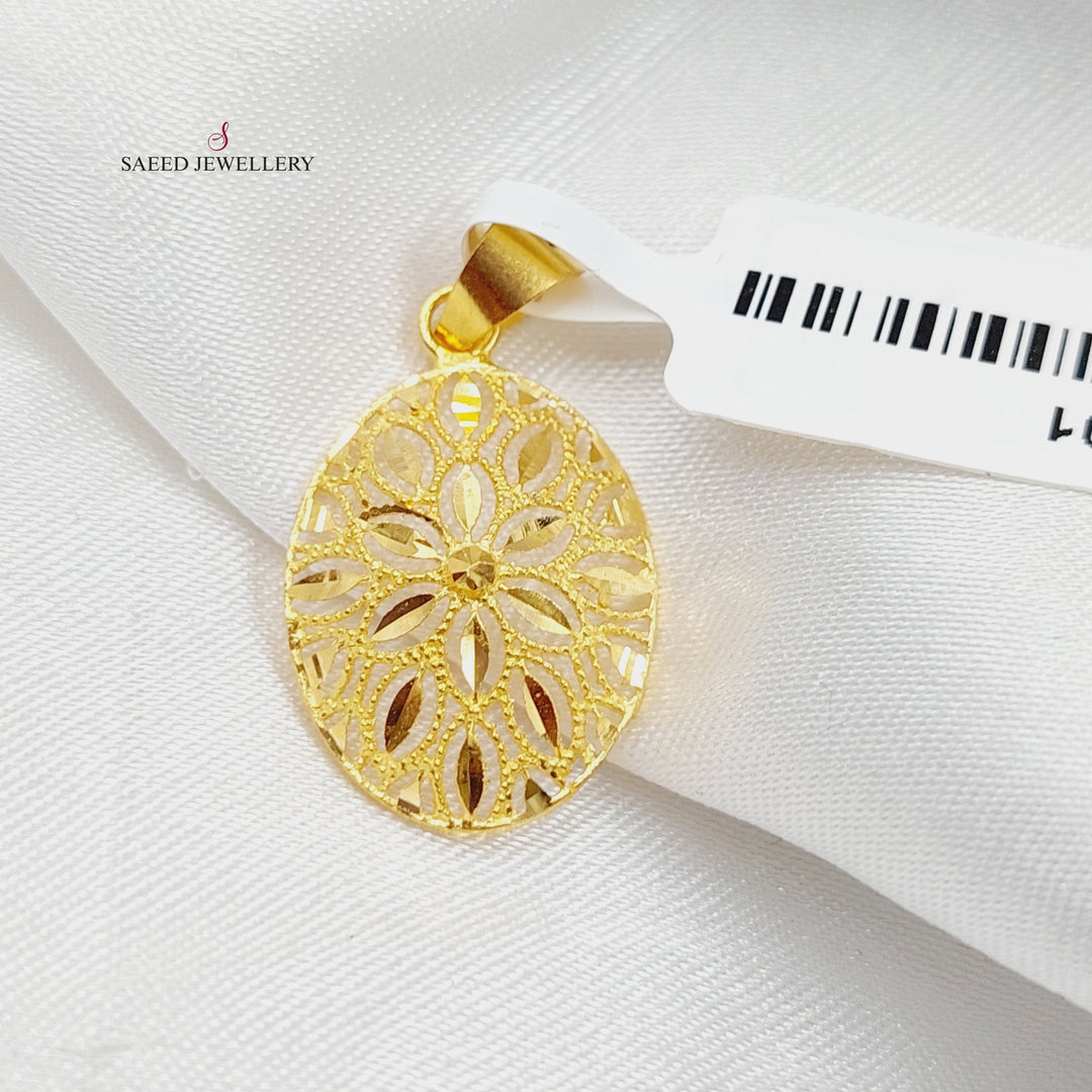 21K Gold Spike Pendant by Saeed Jewelry - Image 1