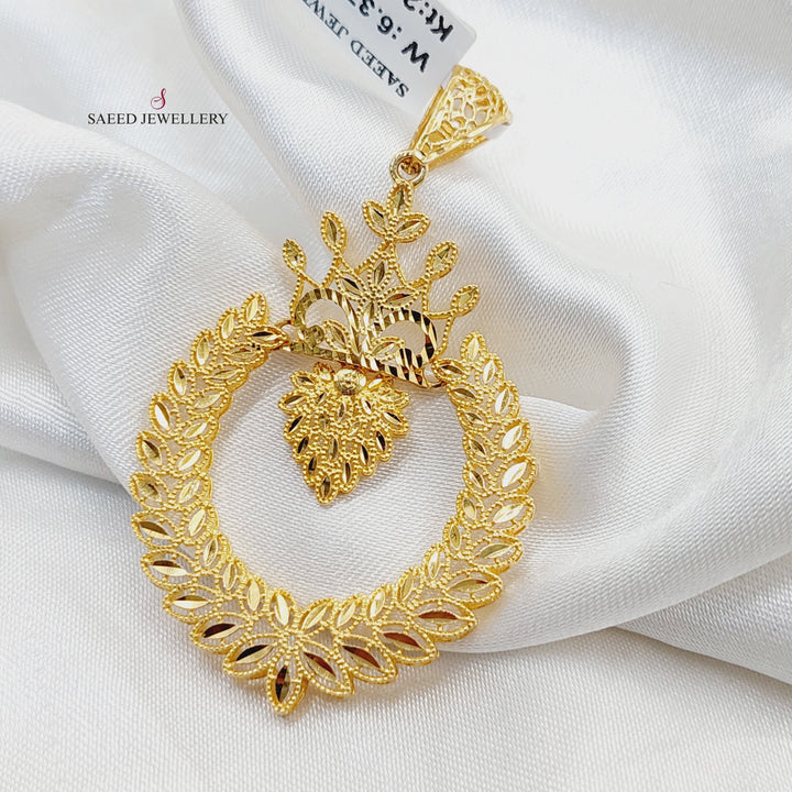 21K Gold Spike Pendant by Saeed Jewelry - Image 4