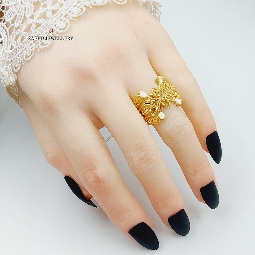 21K Gold Spike Ring by Saeed Jewelry - Image 2