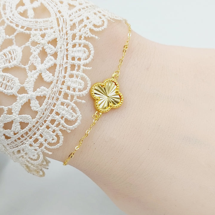 18K Gold Clover Bracelet by Saeed Jewelry - Image 2