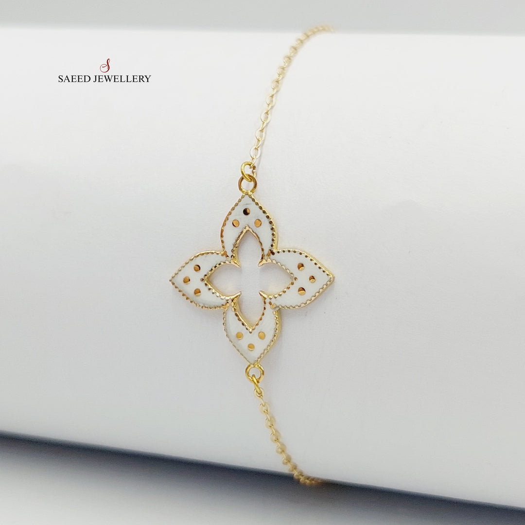 18K Gold Clover Bracelet by Saeed Jewelry - Image 5