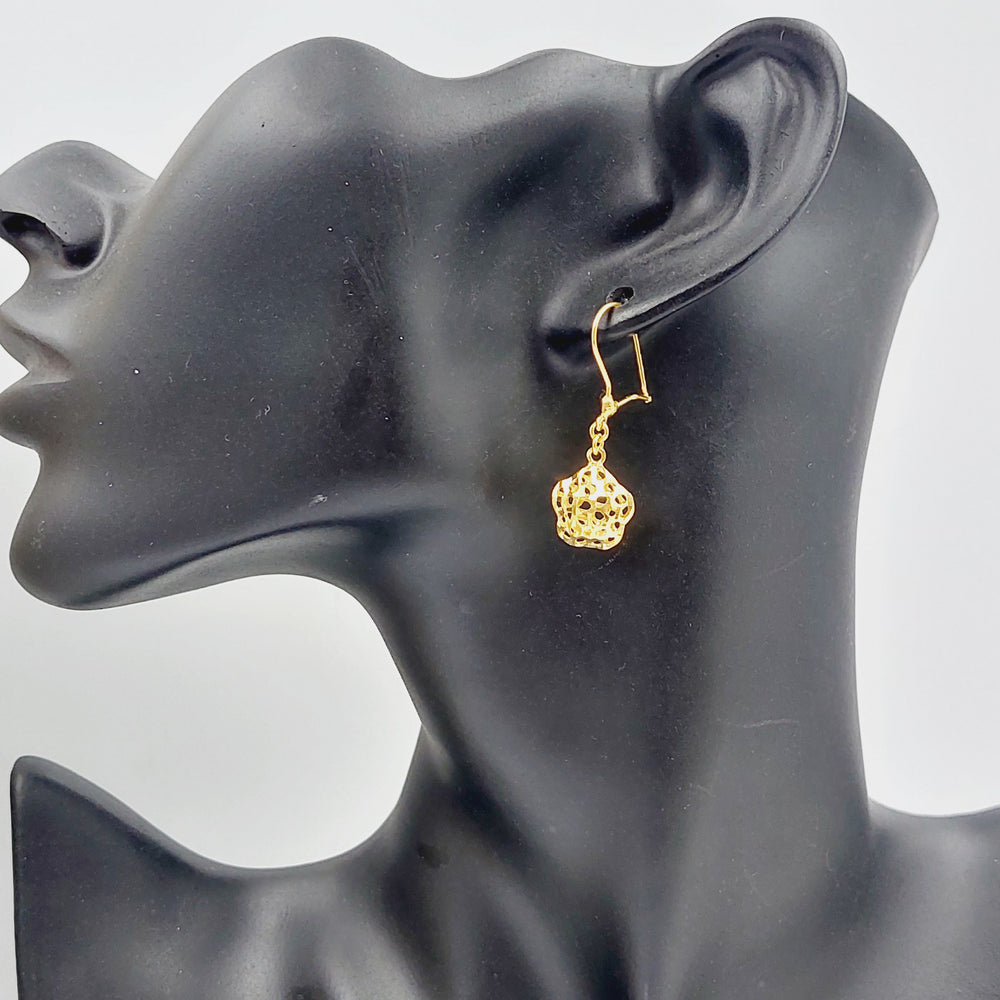 21K Gold Clover Earrings by Saeed Jewelry - Image 2