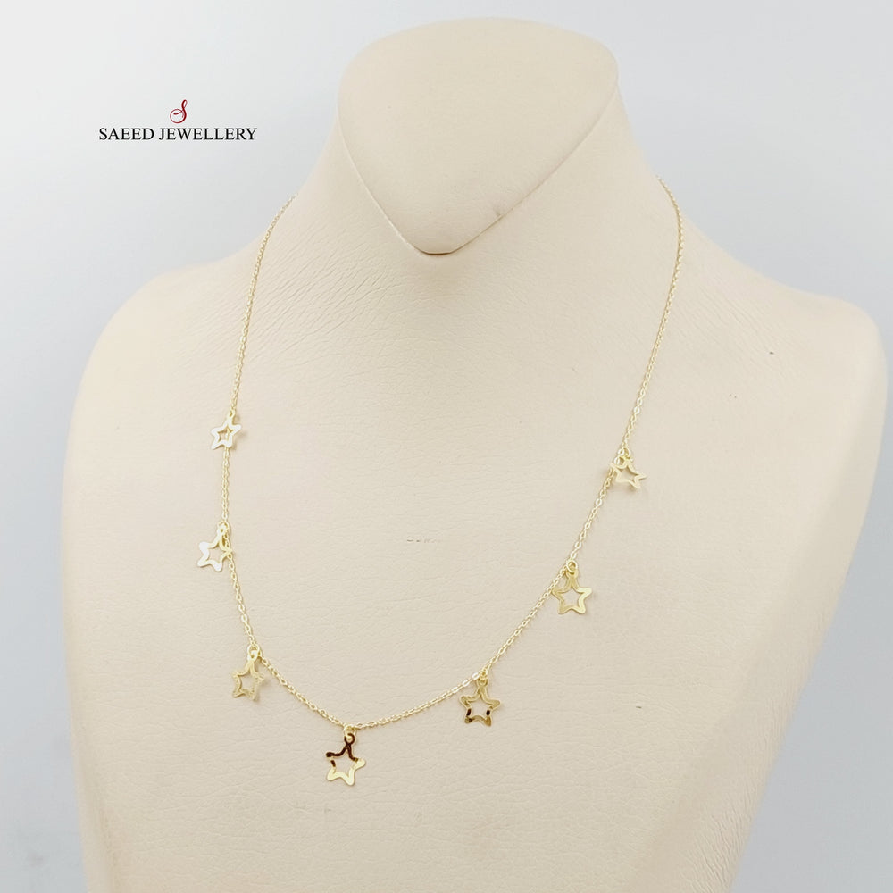 18K Gold Clover Necklace by Saeed Jewelry - Image 2