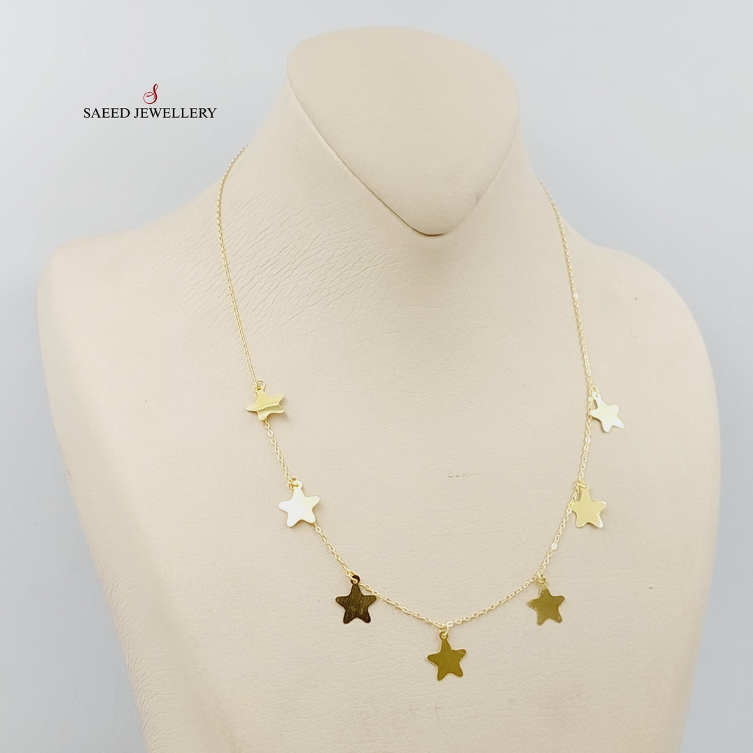 18K Gold Stars Necklace by Saeed Jewelry - Image 2