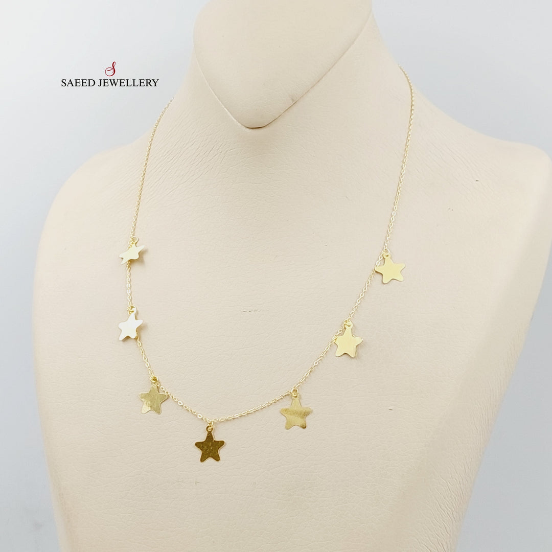 18K Gold Stars Necklace by Saeed Jewelry - Image 3