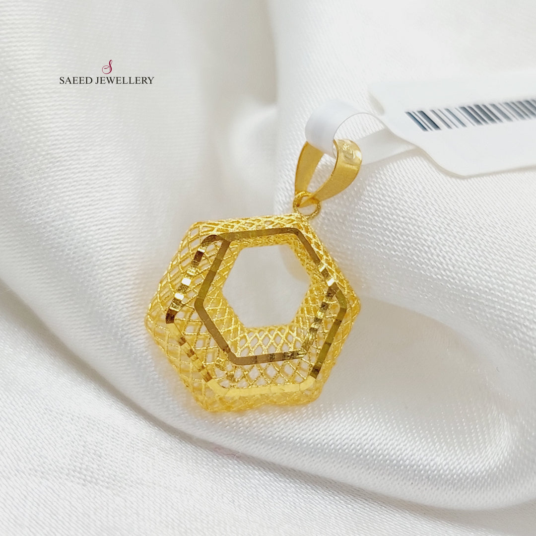 21K Gold Star Pendant by Saeed Jewelry - Image 3