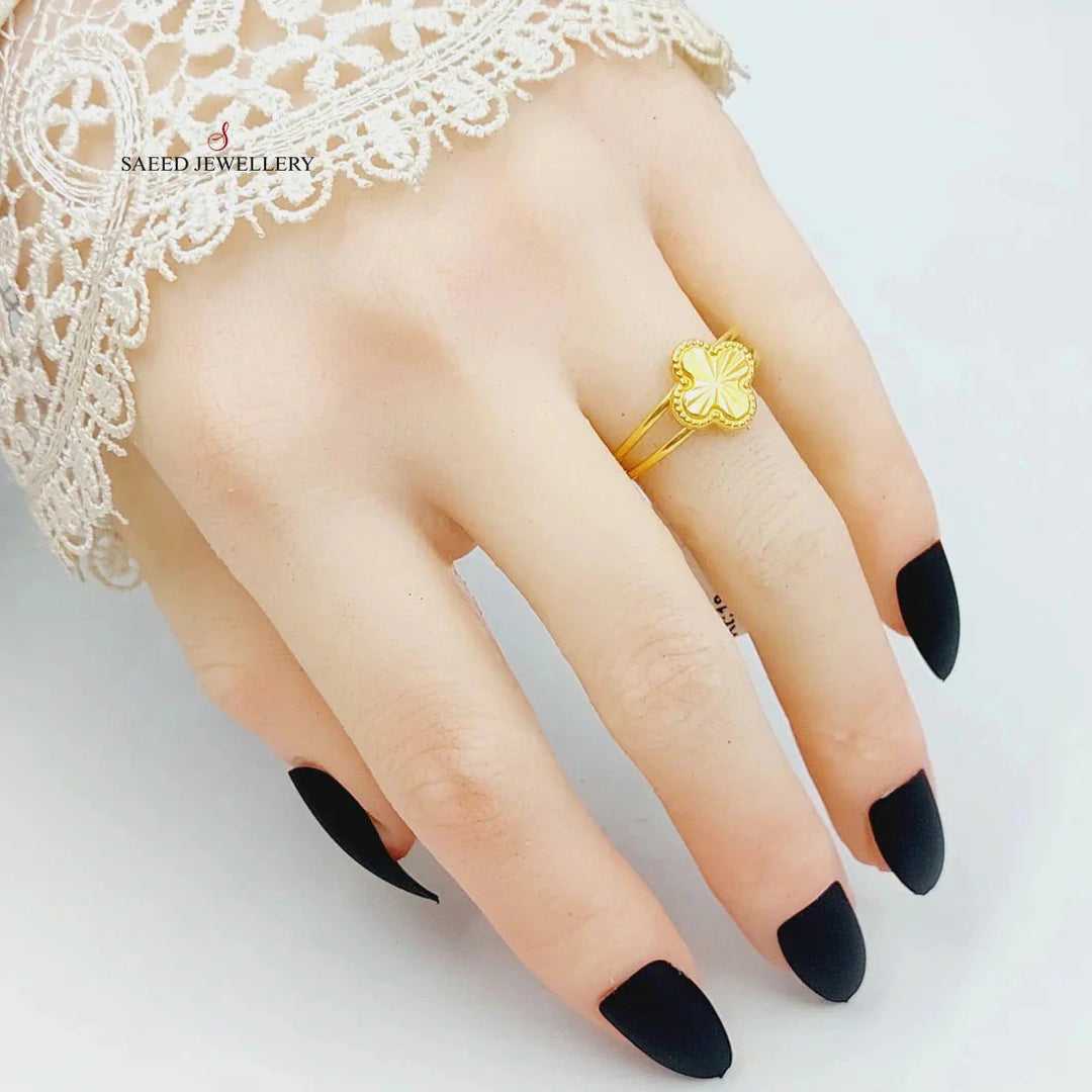 18K Gold Clover Ring by Saeed Jewelry - Image 10