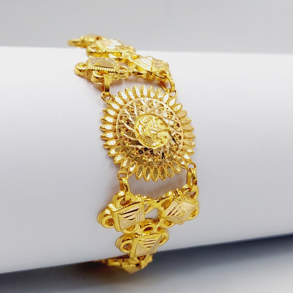 21K Gold Sun Bracelet by Saeed Jewelry - Image 2