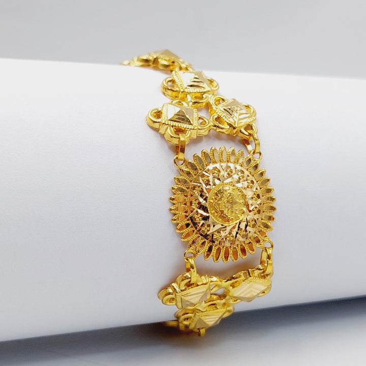 21K Gold Sun Bracelet by Saeed Jewelry - Image 3