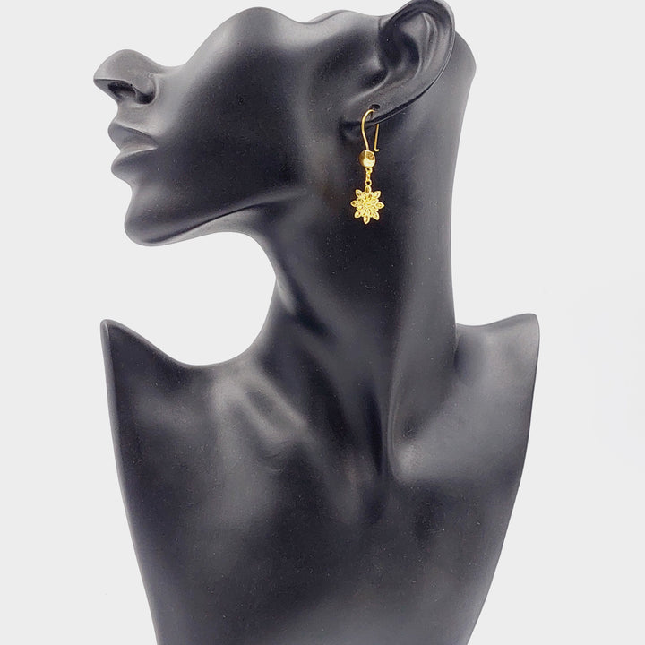 18K Gold Sun Earrings by Saeed Jewelry - Image 2