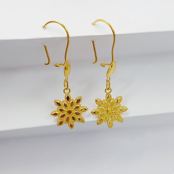 18K Gold Sun Earrings by Saeed Jewelry - Image 4