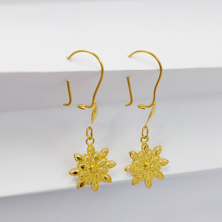 18K Gold Sun Earrings by Saeed Jewelry - Image 5