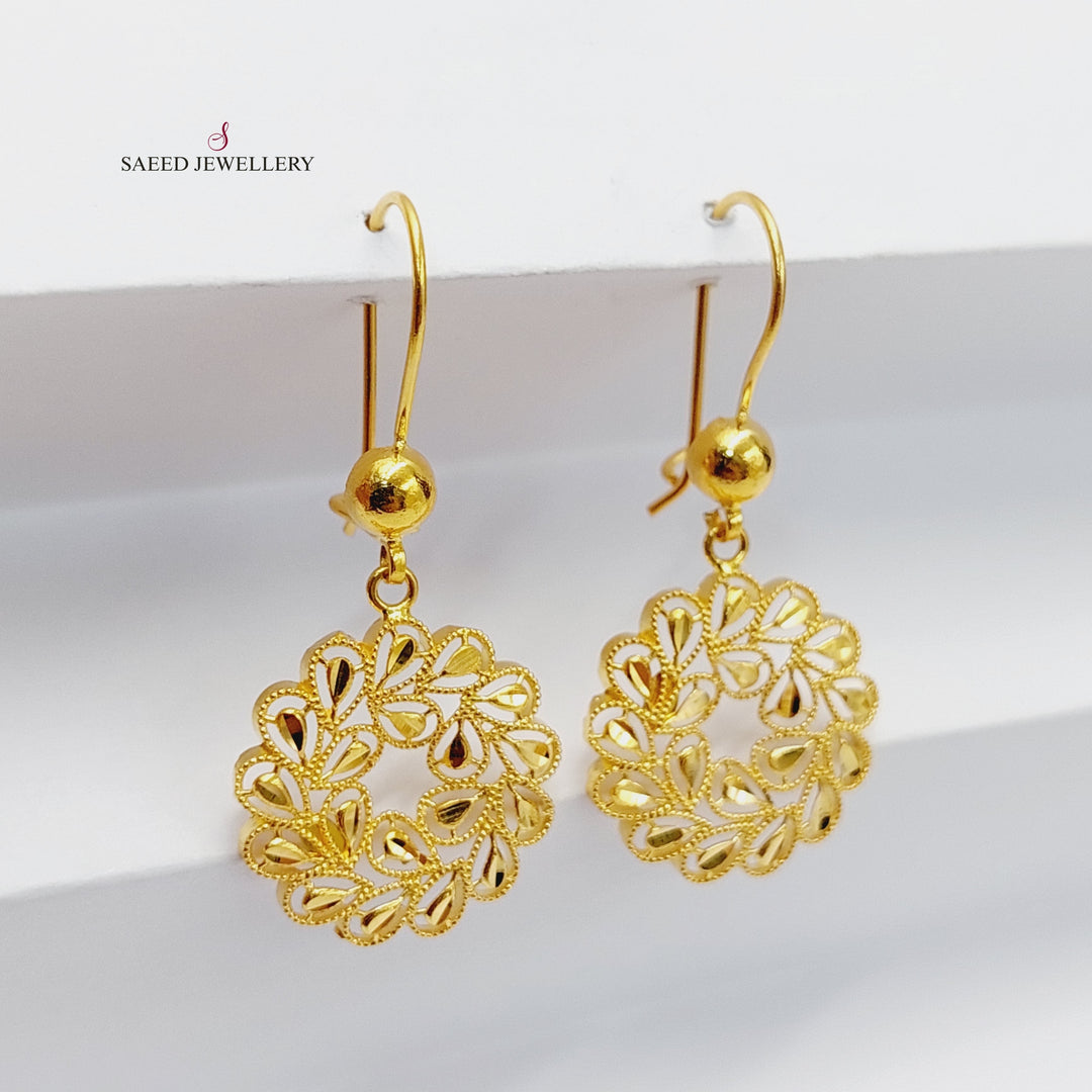 21K Gold Sun Earrings by Saeed Jewelry - Image 1