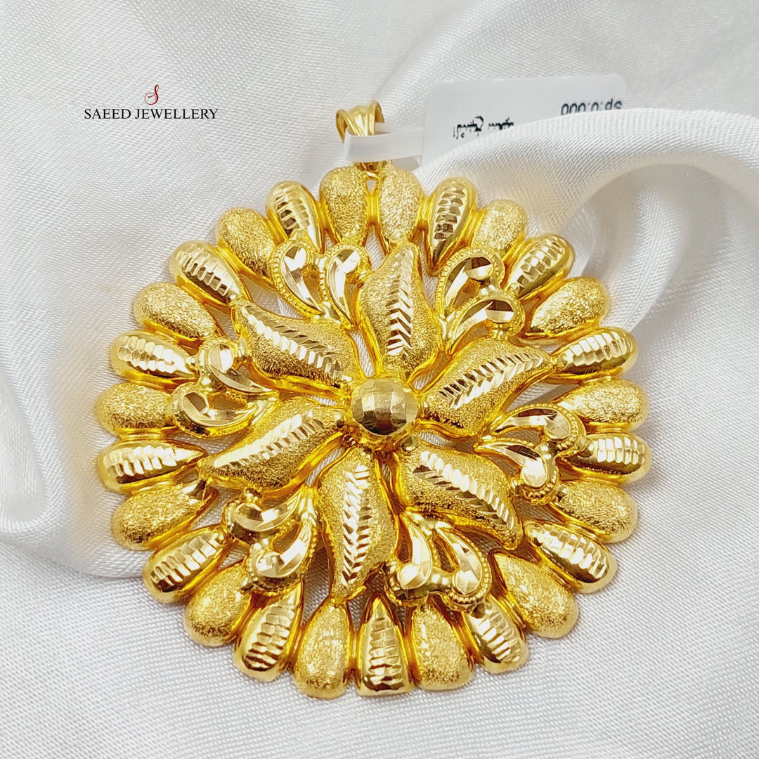 21K Gold Sun Pendant by Saeed Jewelry - Image 1