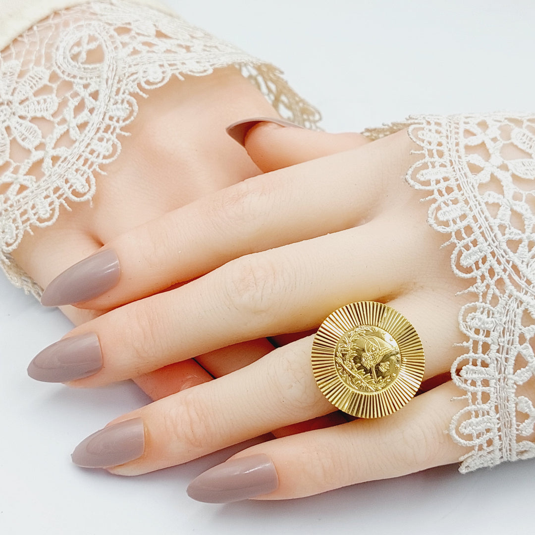 21K Gold Sun Rashadi Ring by Saeed Jewelry - Image 5