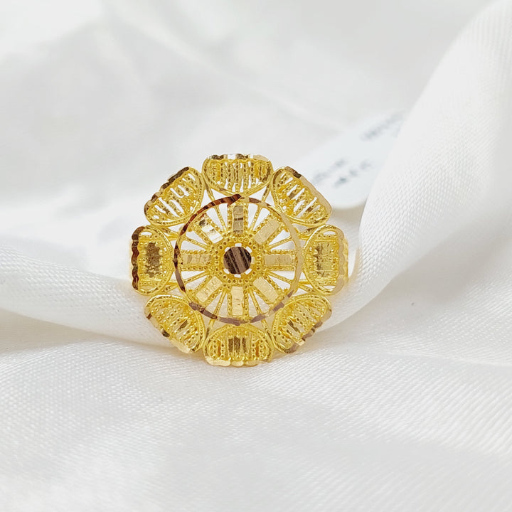 21K Gold Sun Ring by Saeed Jewelry - Image 3