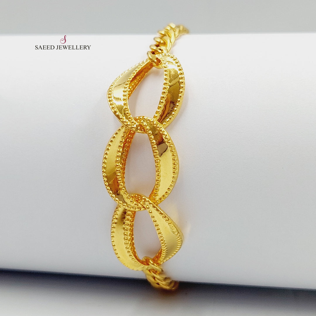 21K Gold Taft Bracelet by Saeed Jewelry - Image 4