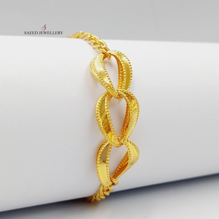 21K Gold Taft Bracelet by Saeed Jewelry - Image 1