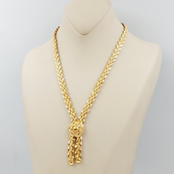 21K Gold Taft Necklace by Saeed Jewelry - Image 3