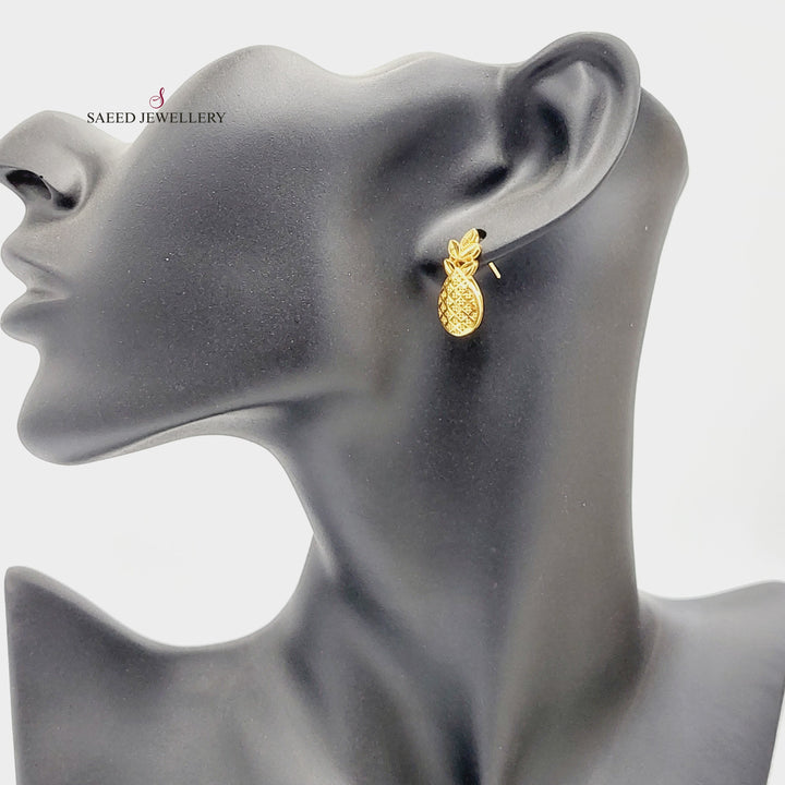 21K Gold Tears Earrings by Saeed Jewelry - Image 3