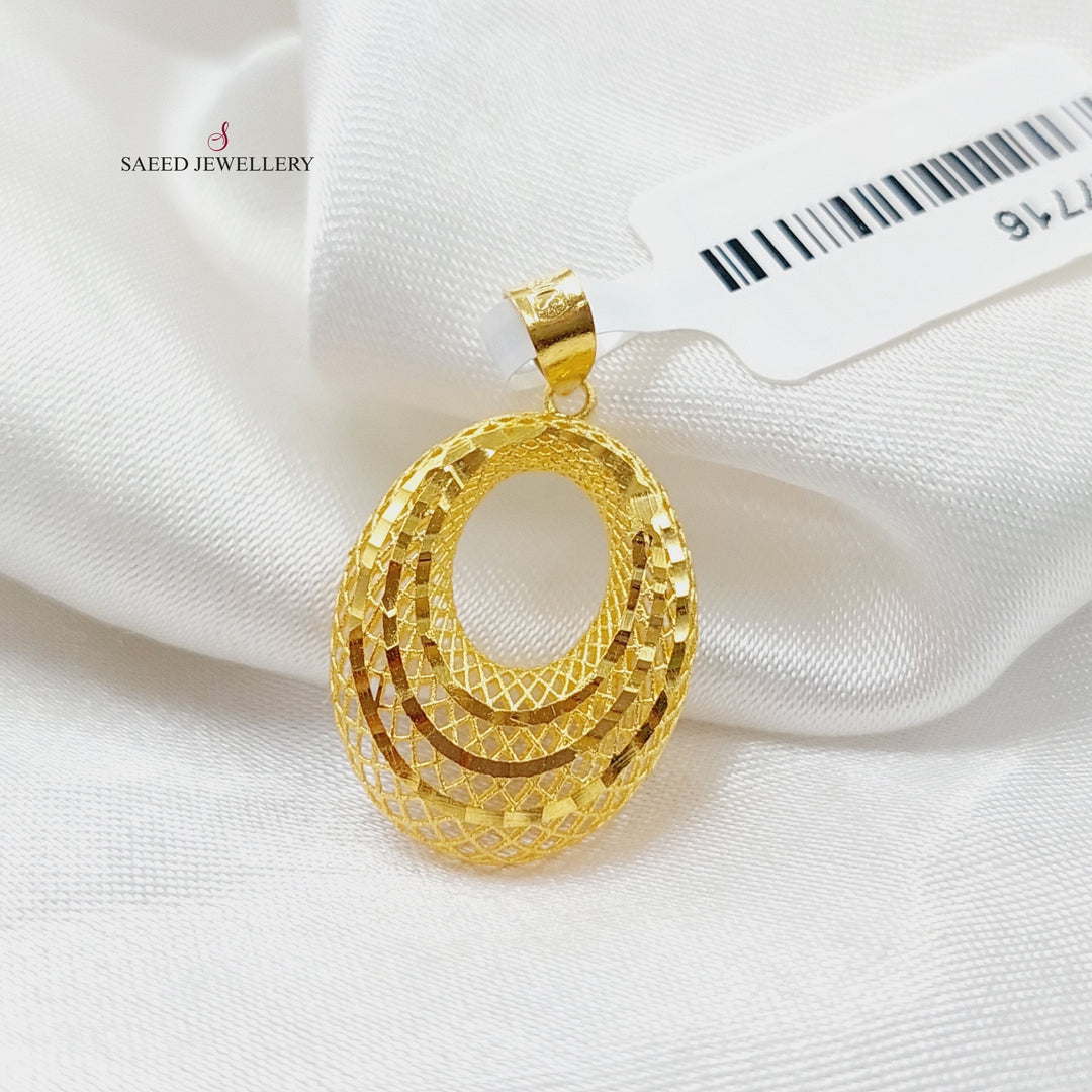 21K Gold Tears Pendant by Saeed Jewelry - Image 11