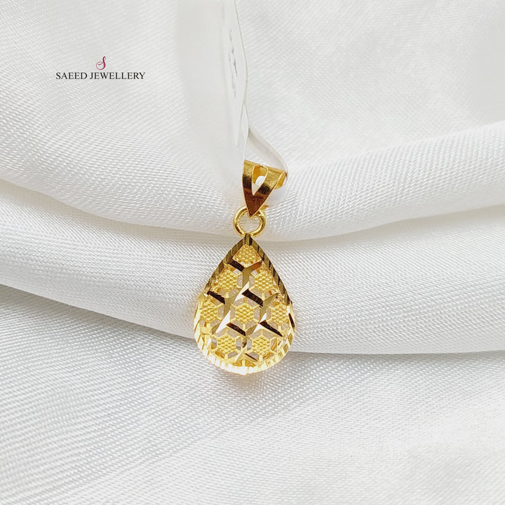 21K Gold Tears Pendant by Saeed Jewelry - Image 1