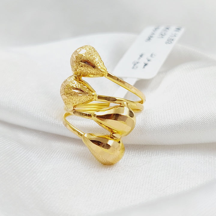 21K Gold Tears Ring by Saeed Jewelry - Image 3