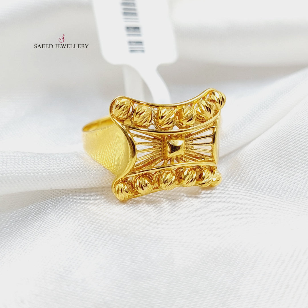 21K Gold Tie Ring by Saeed Jewelry - Image 1