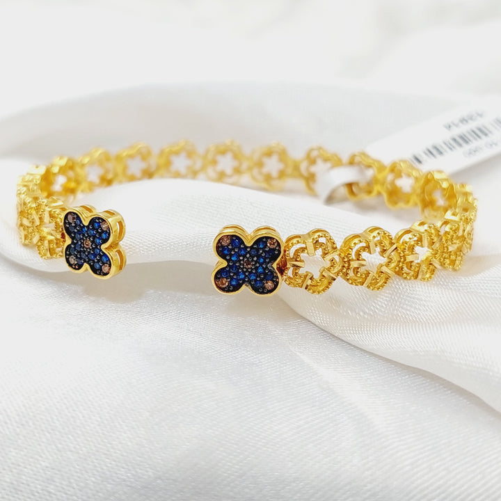 21K Gold Turkish Bracelet by Saeed Jewelry - Image 3