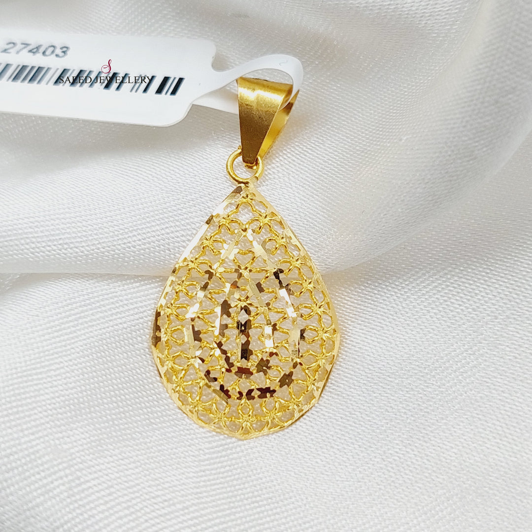 21K Gold Turkish Pendant by Saeed Jewelry - Image 1