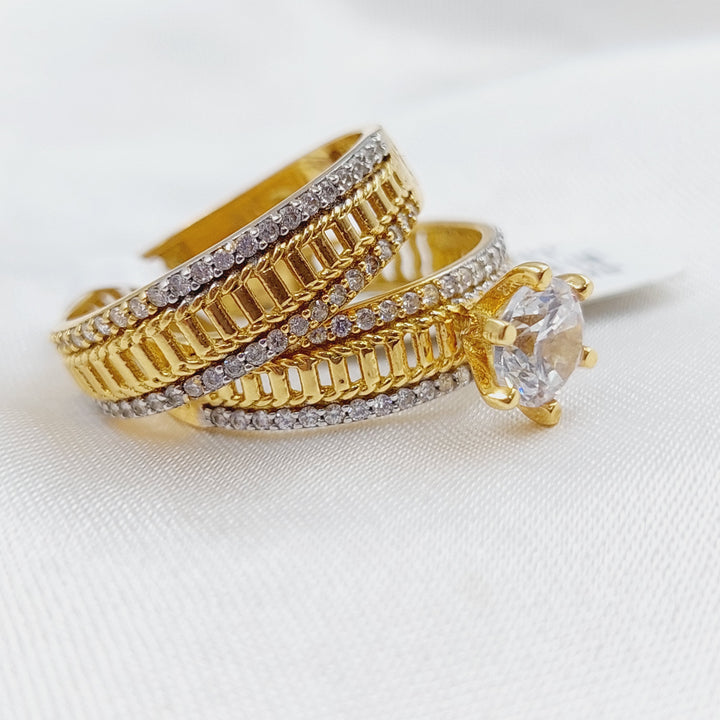 18K Gold Twins Engagement Ring by Saeed Jewelry - Image 13