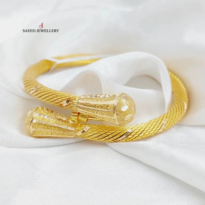 21K Gold Twisted Bracelet by Saeed Jewelry - Image 2