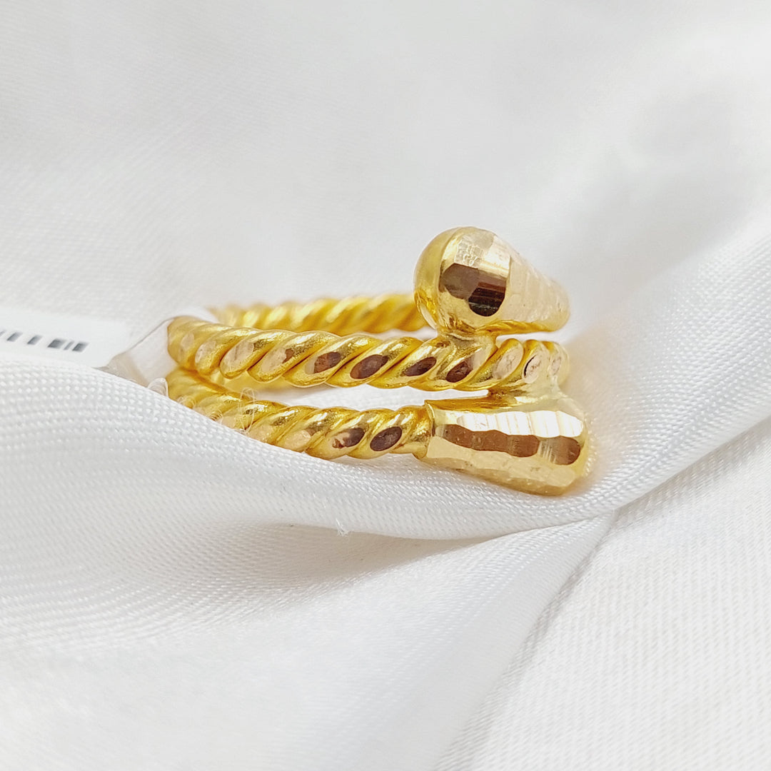 21K Gold Twisted Ring by Saeed Jewelry - Image 3