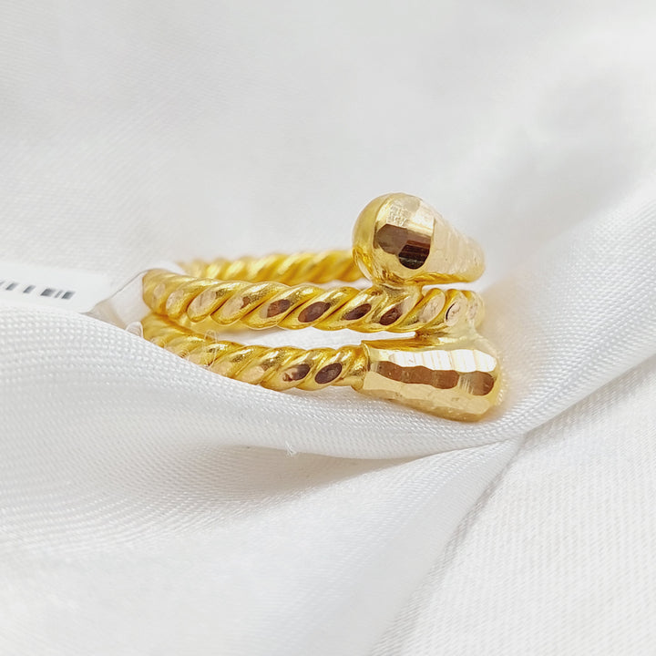 21K Gold Twisted Ring by Saeed Jewelry - Image 3