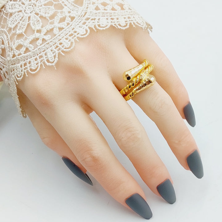 21K Gold Twisted Ring by Saeed Jewelry - Image 5