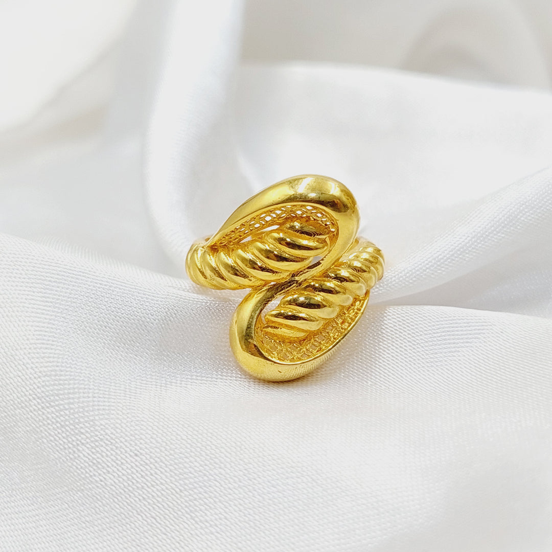 21K Gold Twisted Ring by Saeed Jewelry - Image 4