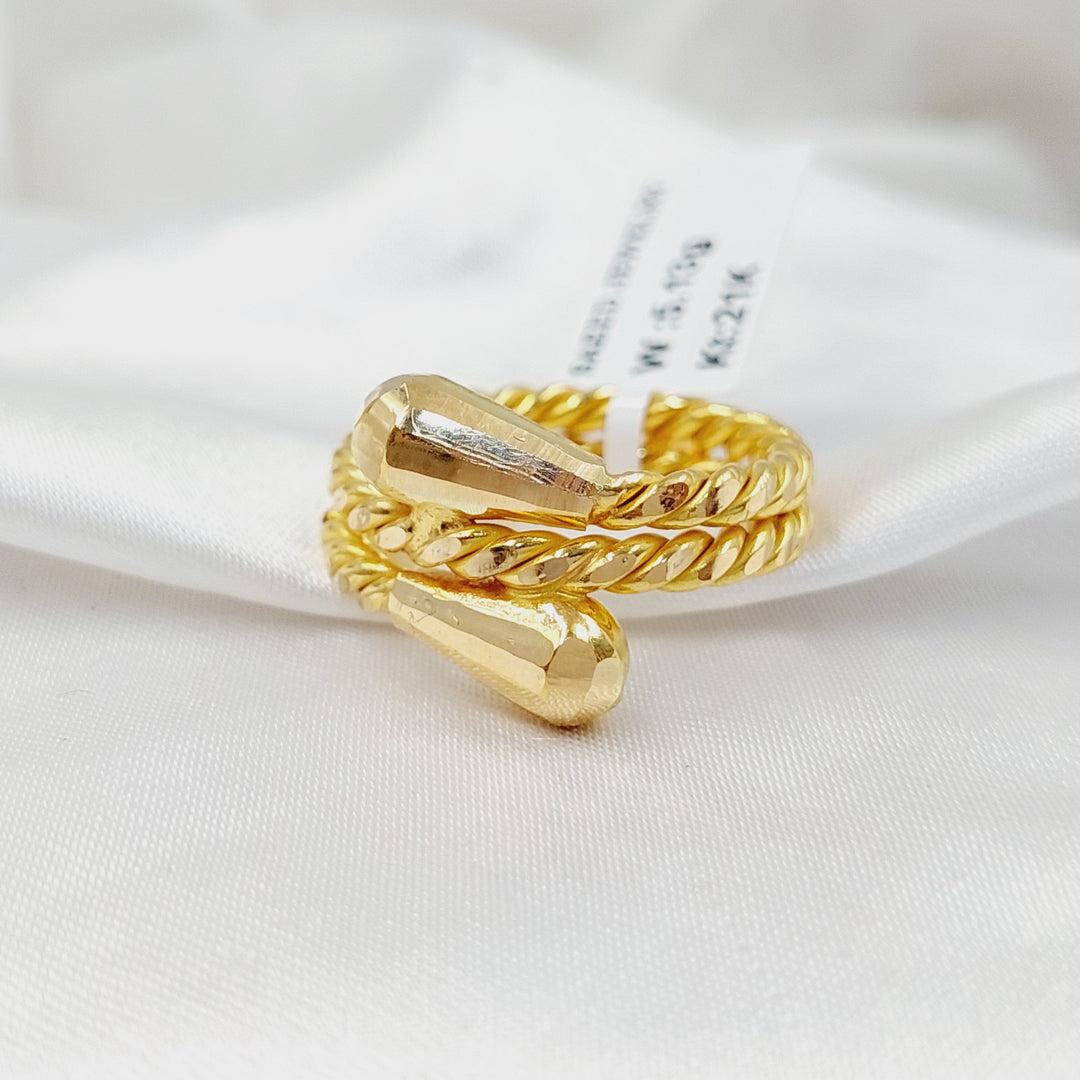 21K Gold Twisted Ring by Saeed Jewelry - Image 2