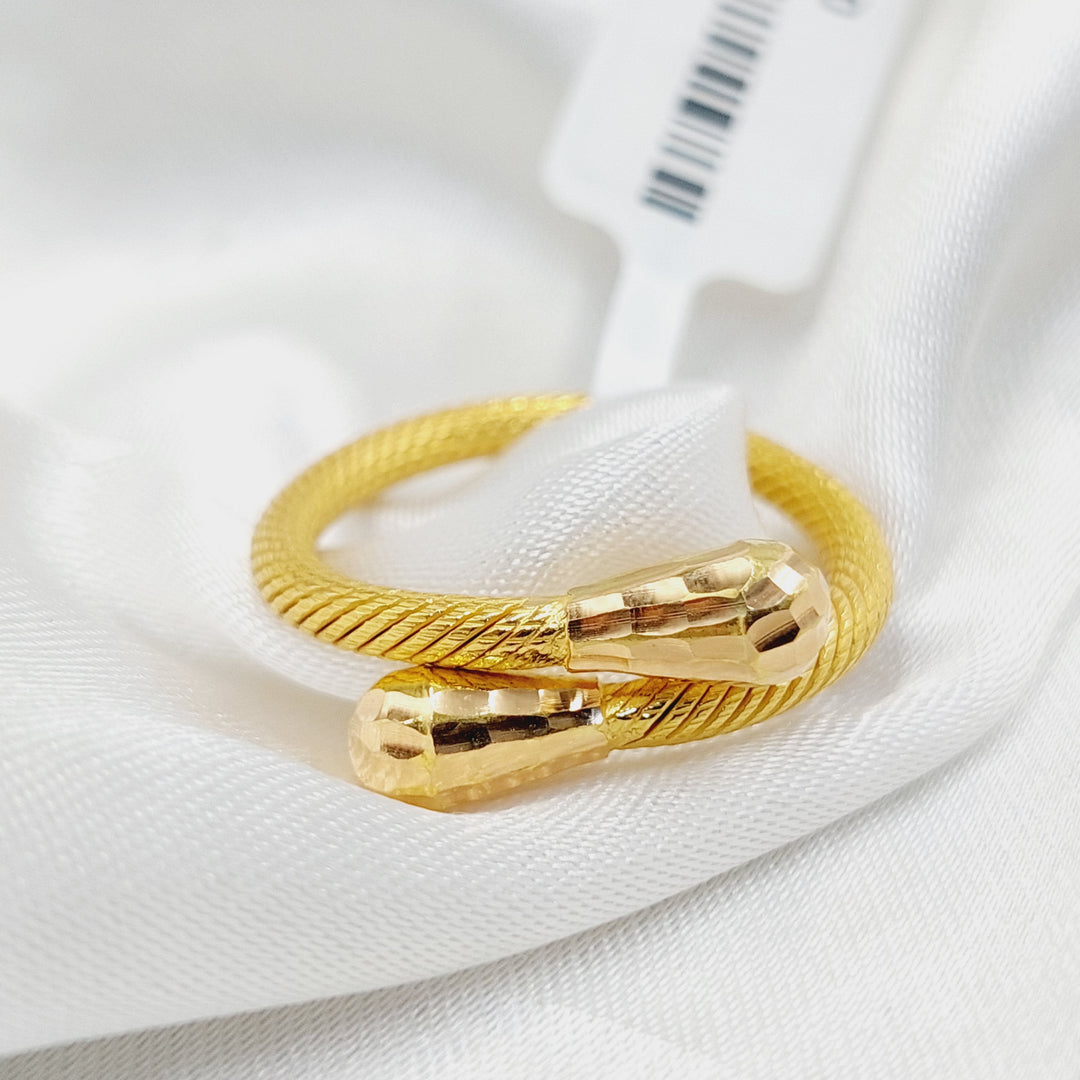 21K Gold Twisted pears Ring by Saeed Jewelry - Image 1