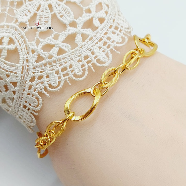 21K Gold Virna Bracelet by Saeed Jewelry - Image 3